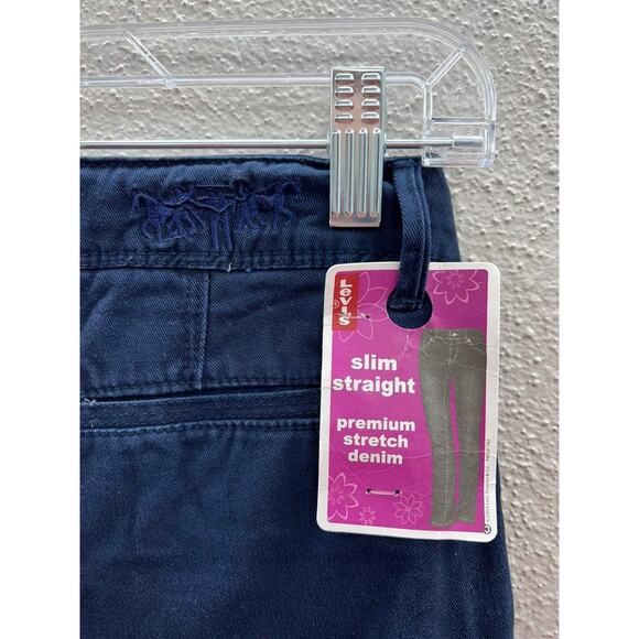 NWTs Children Girls Levi Jean Navy Blue Slim Straight Fit Jeans Size 16 Regular - Picture 9 of 16
